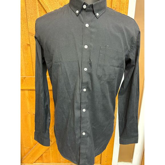 Men's XL Black Button Up Shirt Casual Dress GUC - Picture 1 of 4